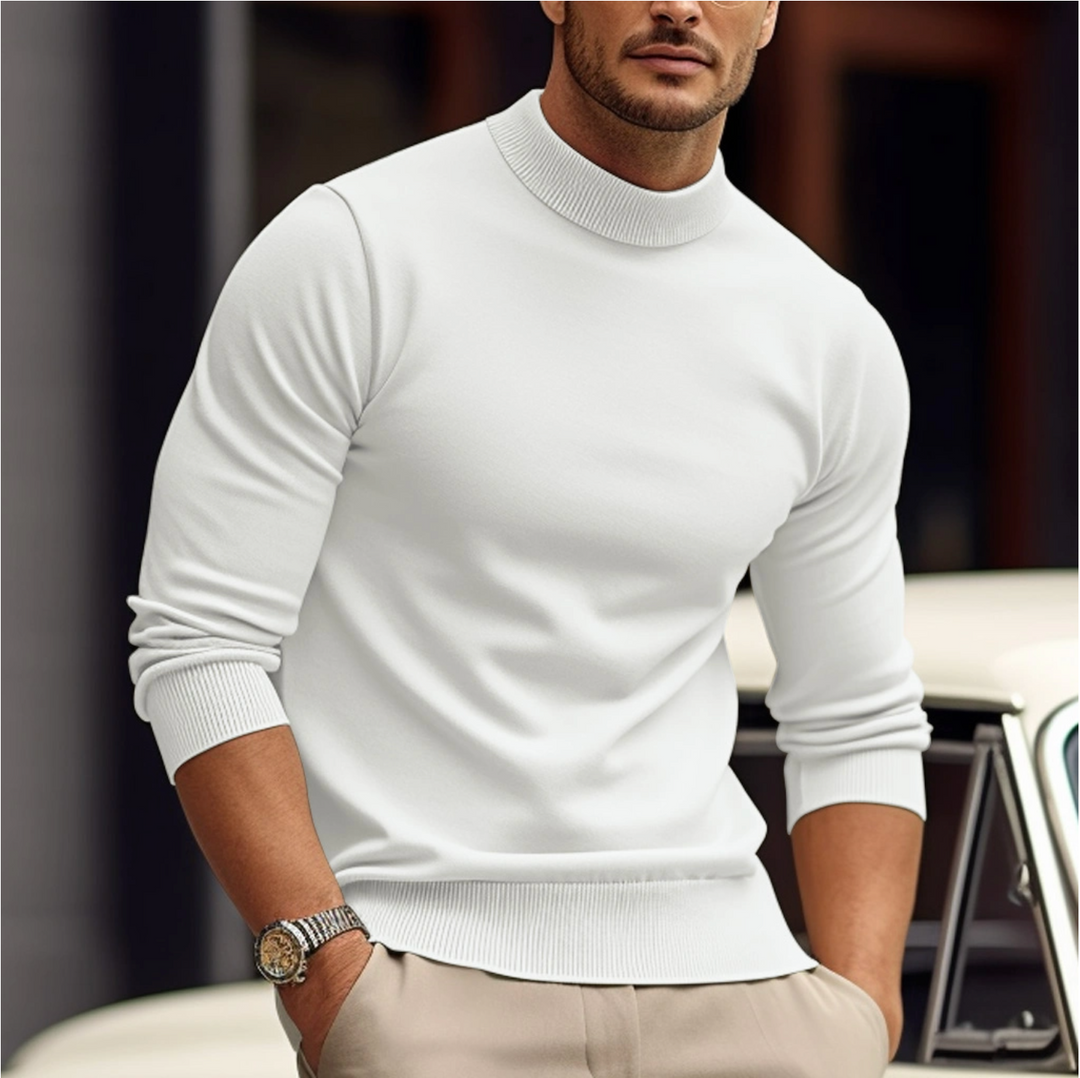 Casual heren sweater met ronde hals, een essentieel kledingstuk voor dagelijks comfort en stijl. Veelzijdige trui.