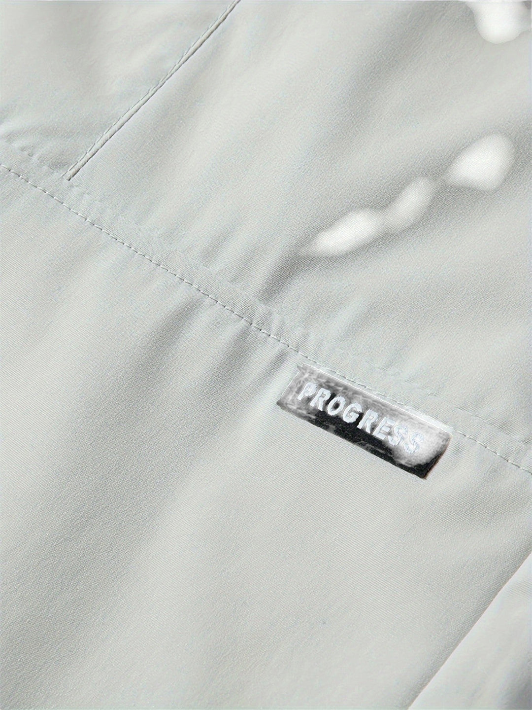 "Casual chique heren joggingbroek, donkergrijs, ademende stof, elastische tailleband met trekkoord, comfortabele pasvorm."