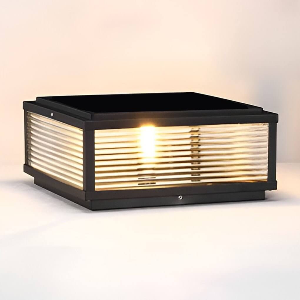 Moderne LED Buitenpaallamp - Geribbeld Glas