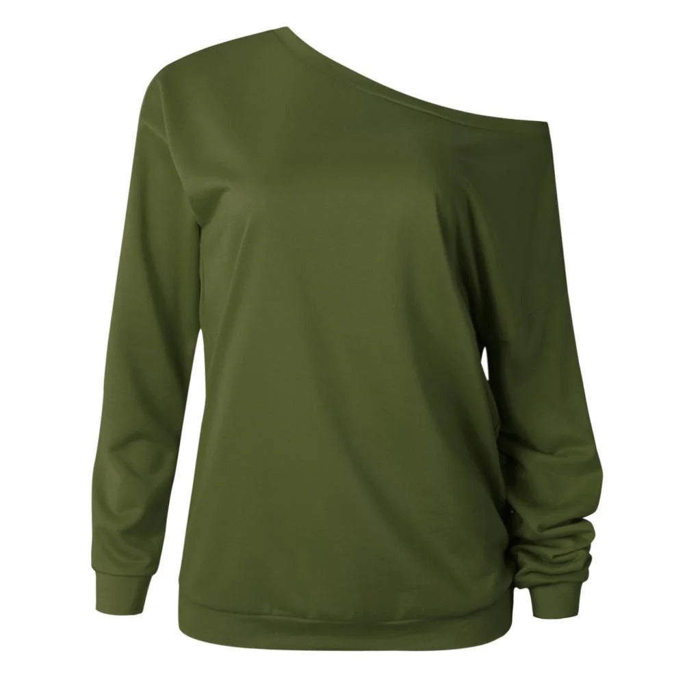 "Chique off-shoulder damestrui, één blote schouder, elegant en vrouwelijk design, ideaal voor elke gelegenheid."