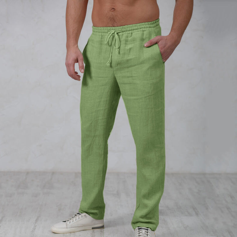 Heren broek Model Finn in groene kleur met comfortabele pasvorm