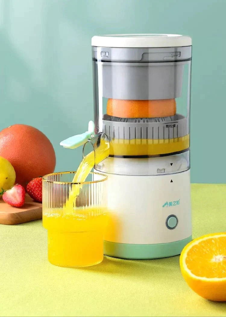 "Citruspers zonder snoer, hoog sapopbrengst, draagbaar ontwerp voor vers sap van sinaasappels tot limoenen onderweg."