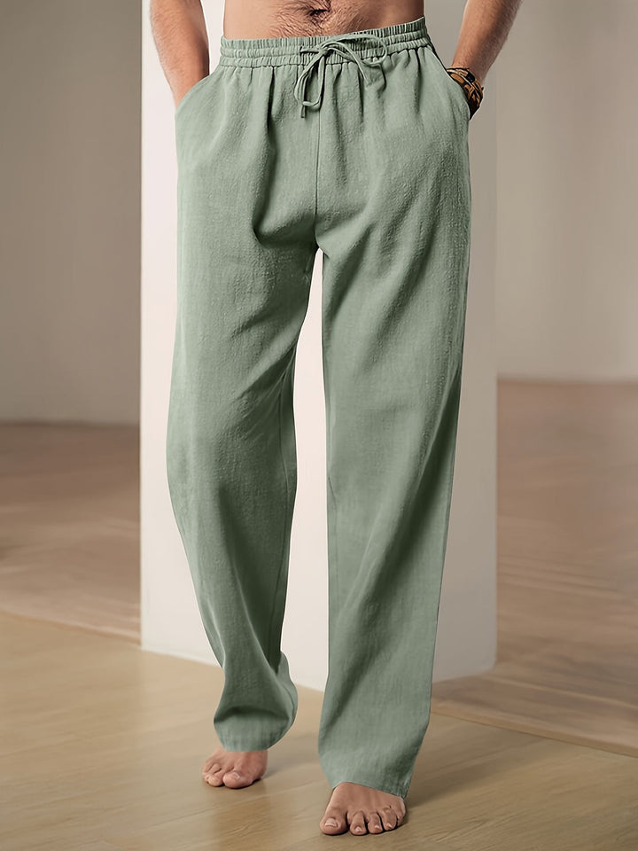 Losse pasvorm casual herenbroek, zeer comfortabel en ademend, ideaal voor een relaxte stijl.