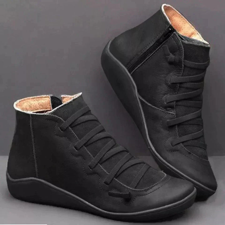 Stijlvolle en waterdichte dames winterlaarzen, met robuuste antislip zool, warm en geschikt voor steunzool.