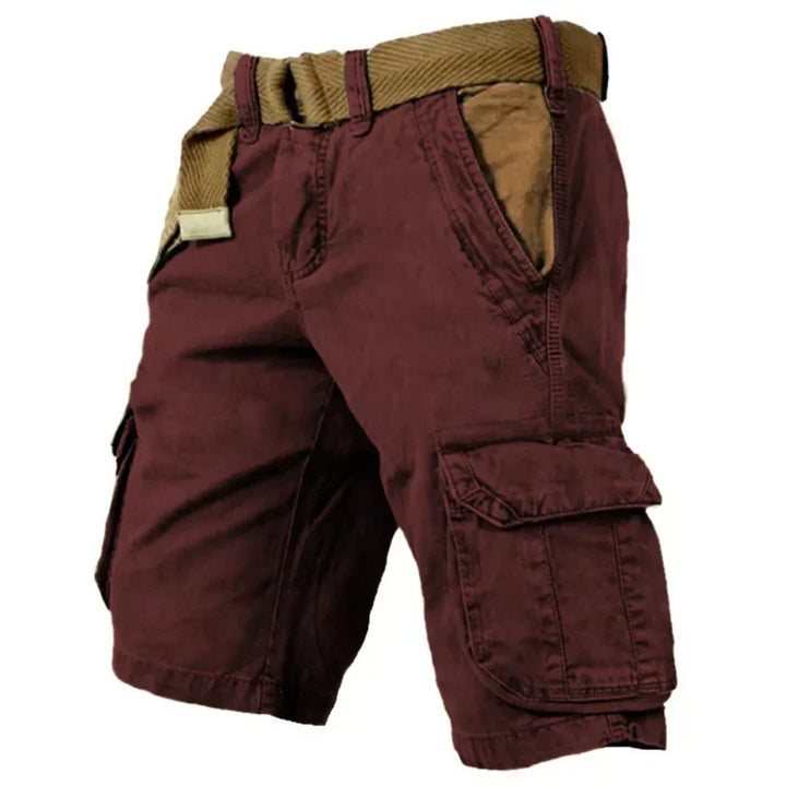 "Comfortabele heren cargo shorts van zacht katoen, met meerdere zakken en verstelbare riem, ideaal voor zomerse activiteiten.