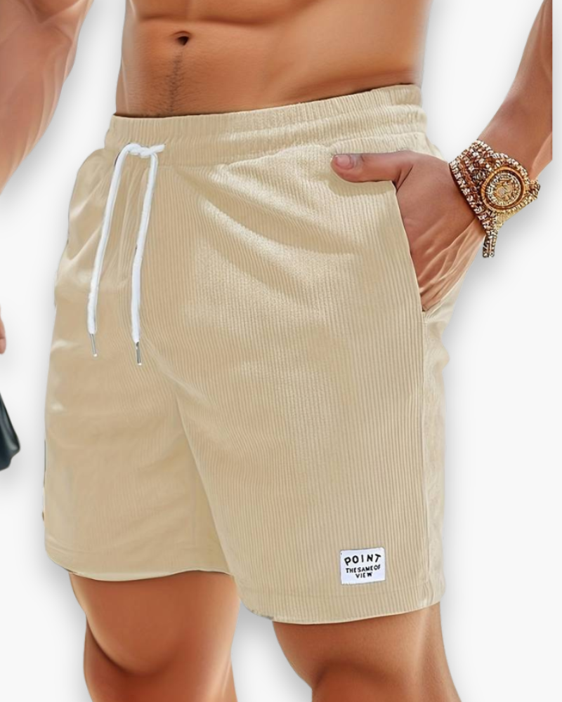 Elastische heren casual shorts van ademend materiaal, ideaal voor zomerse dagen. Comfortabele korte broek.
