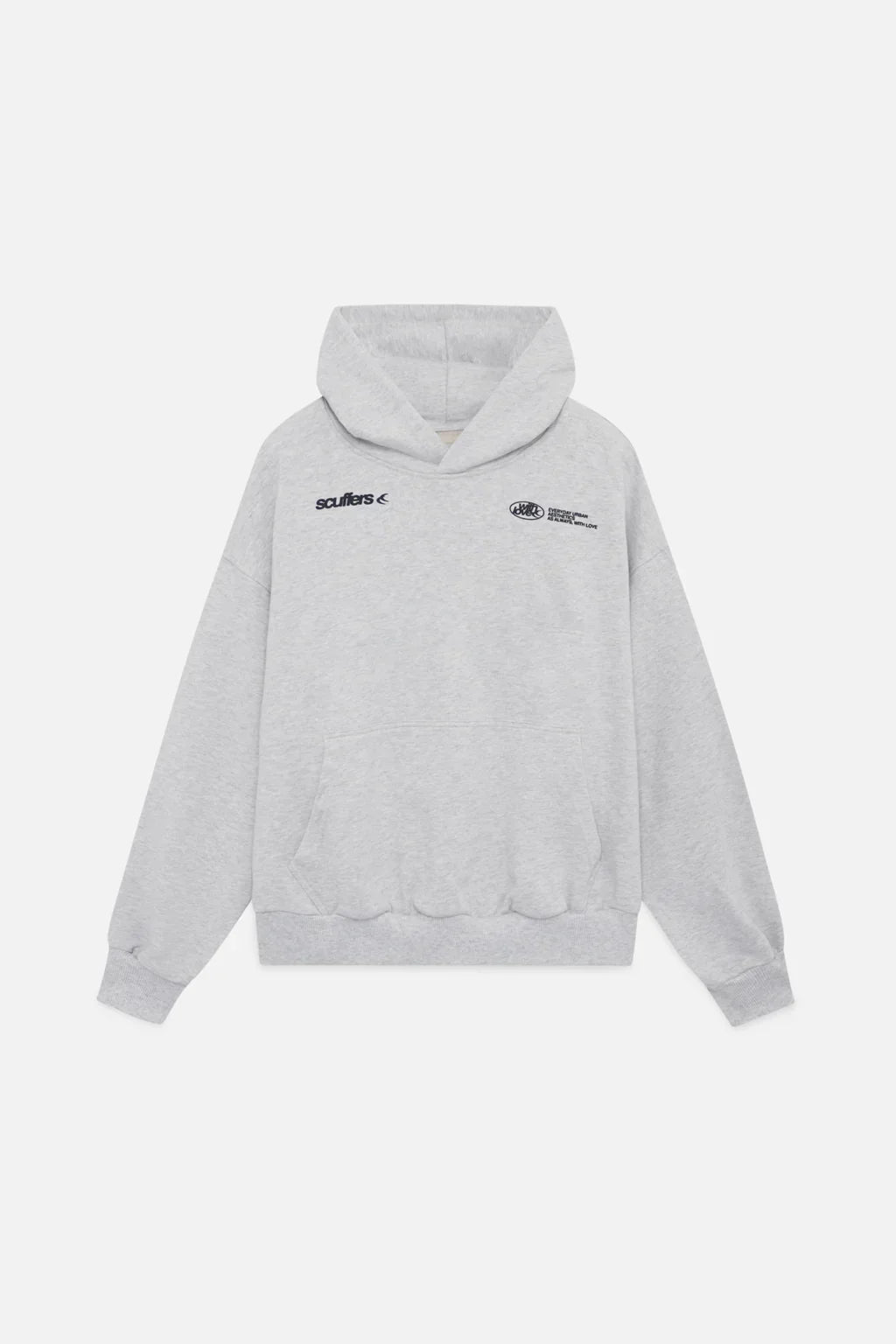 "Comfortabele, stijlvolle vrouwenhoodie in blauw, bordeauxroze; symbool van zelfliefde, ontspannen pasvorm, minimalistisch de
