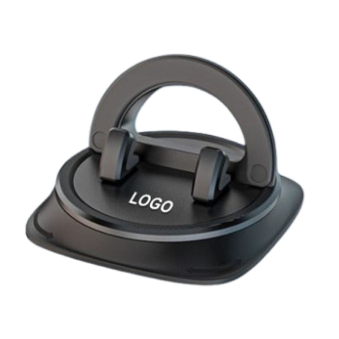 "Compacte autotelefoonhouder met 360° rotatie, stevige siliconen grip en universele compatibiliteit voor veilige ritten."