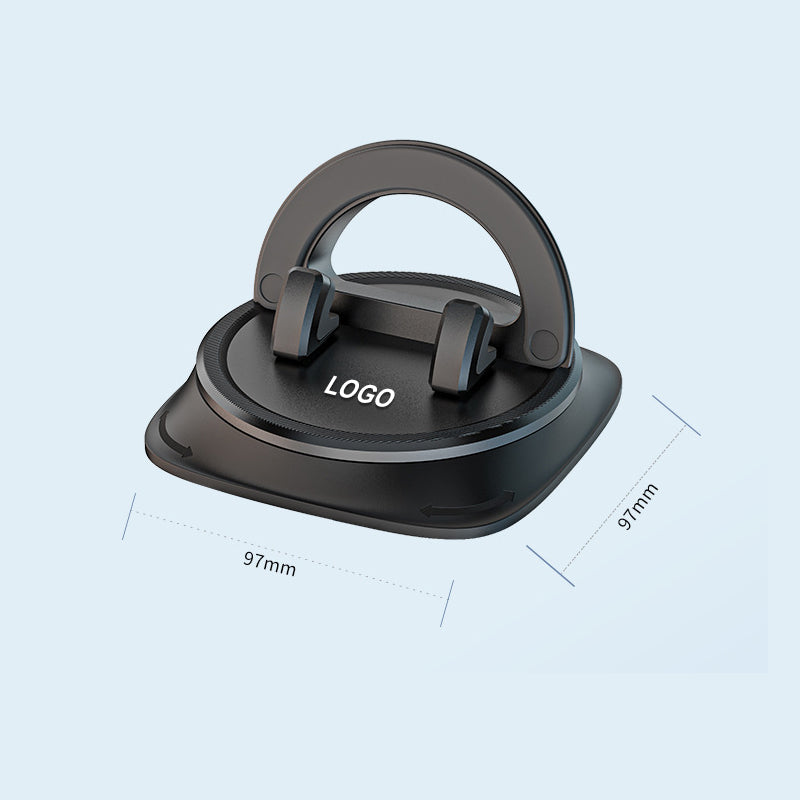 "Compacte autotelefoonhouder met 360° rotatie, stevige siliconen grip en universele compatibiliteit voor veilige ritten."