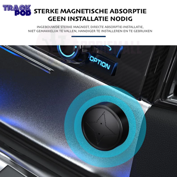 Compacte magnetische GPS-tracker voor voertuigen, zwart met veldachtig ontwerp, ideale realtime beveiligingstracer.