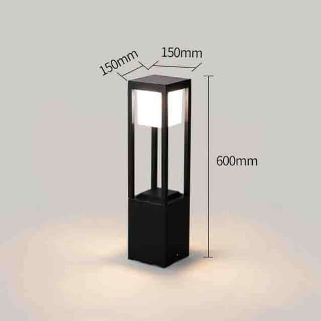 Kubusvormige Buitenlamp op Zonne-energie (60cm)