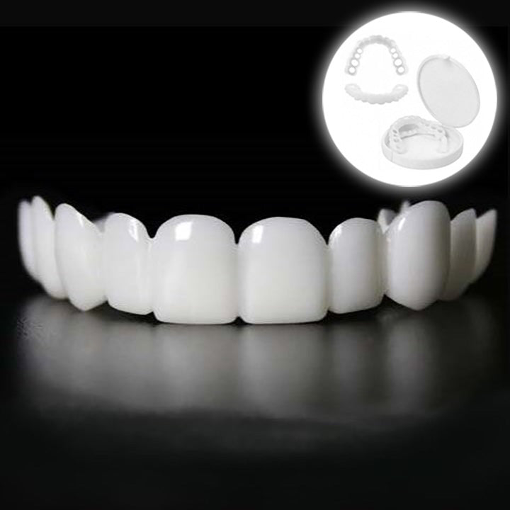 Snap-on tanden veneers voor een directe, zelfverzekerde glimlach en perfecte gebitscorrectie.