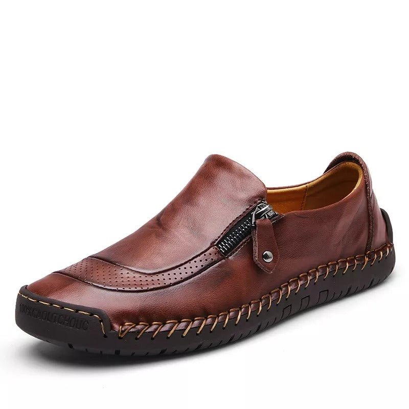 Daan klassieke herenschoenen in bruin suède met ritssluiting