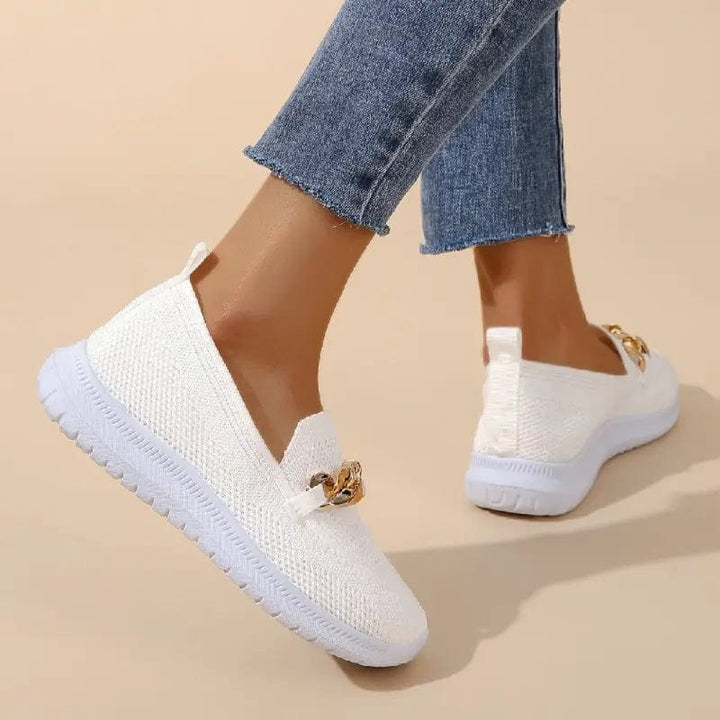"Dames ademende orthopedische schoenen Carly: elegant beige design met comfort en medische ondersteuning voor elke gelegenhei