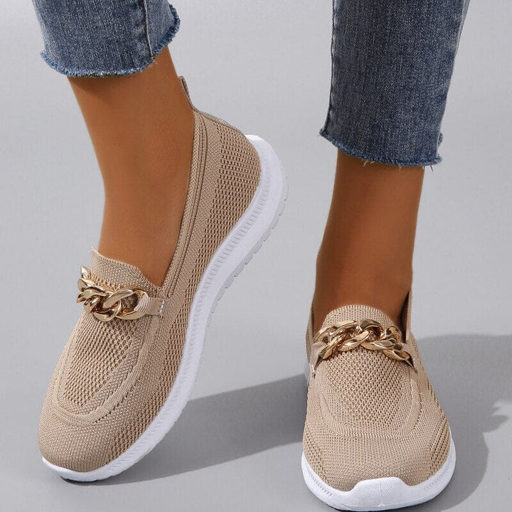 "Dames ademende orthopedische schoenen Carly: elegant beige design met comfort en medische ondersteuning voor elke gelegenhei
