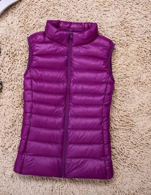 Comfortabele en slanke dames bodywarmer. Een essentieel mode vest voor je herfstgarderobe.