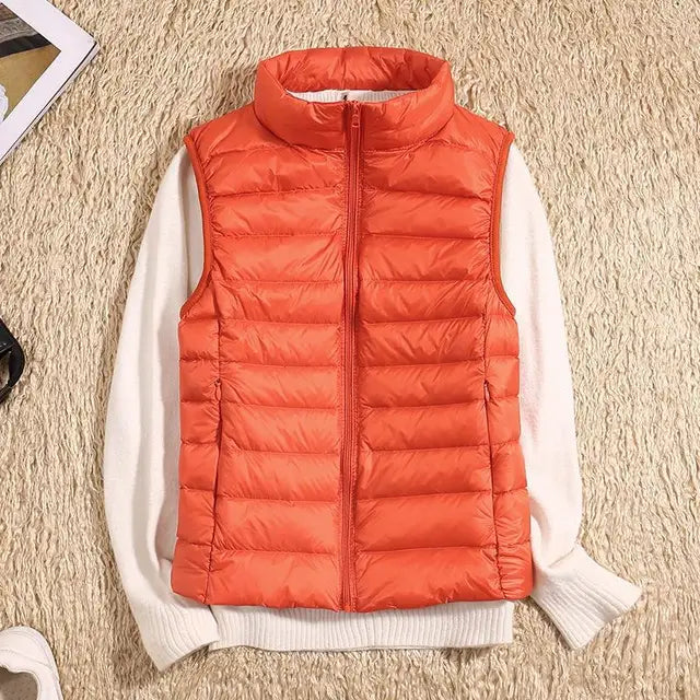 Comfortabel dames bodywarmer vest, met elegante kraag en slank silhouet voor elke outfit.