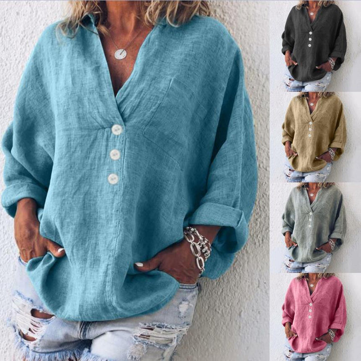 Modieuze dames button-down top met relaxte pasvorm