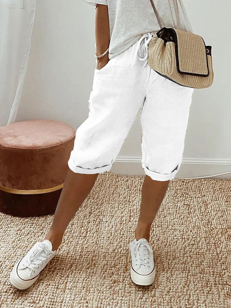 Ademende dames comfortabele korte broek, ideaal voor zomerkleding met een relaxte uitstraling.