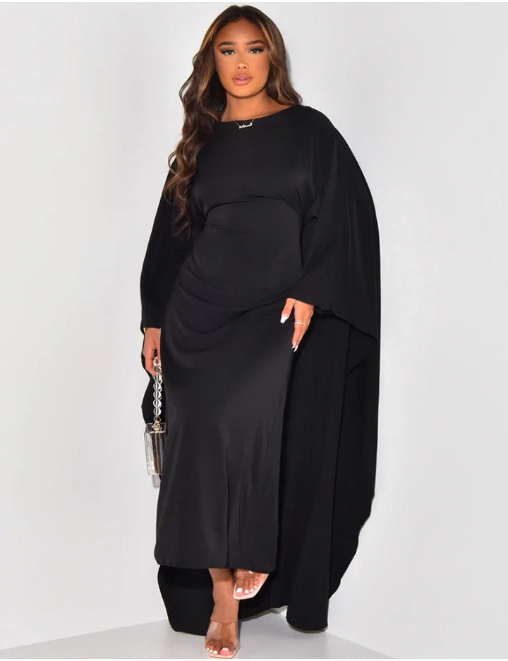 Verfijnde dames abaya, vloeiende maxi jurk. Ideaal voor elegante gelegenheden en dagelijks comfort.