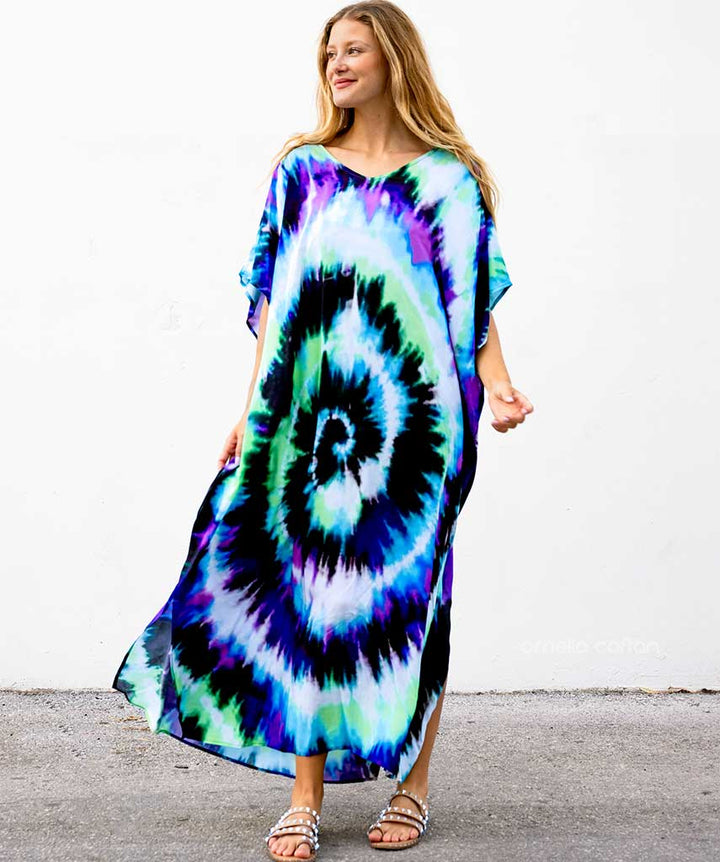 Dames Hawaï zomerjurk, bohemian stijl maxi jurk. Perfect voor een relaxte dag of feestje.