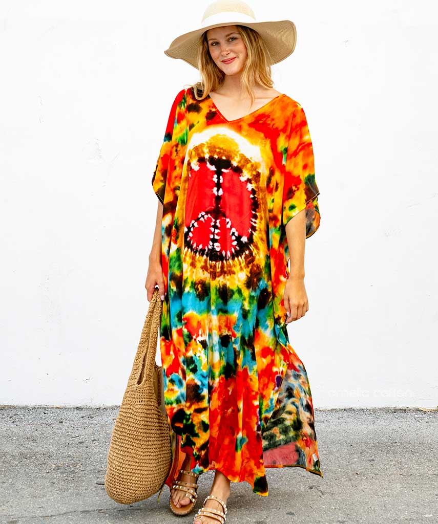Lange casual damesjurk, Hawaï thema, elegante maxi jurk. Ideaal voor zomerse gelegenheden.
