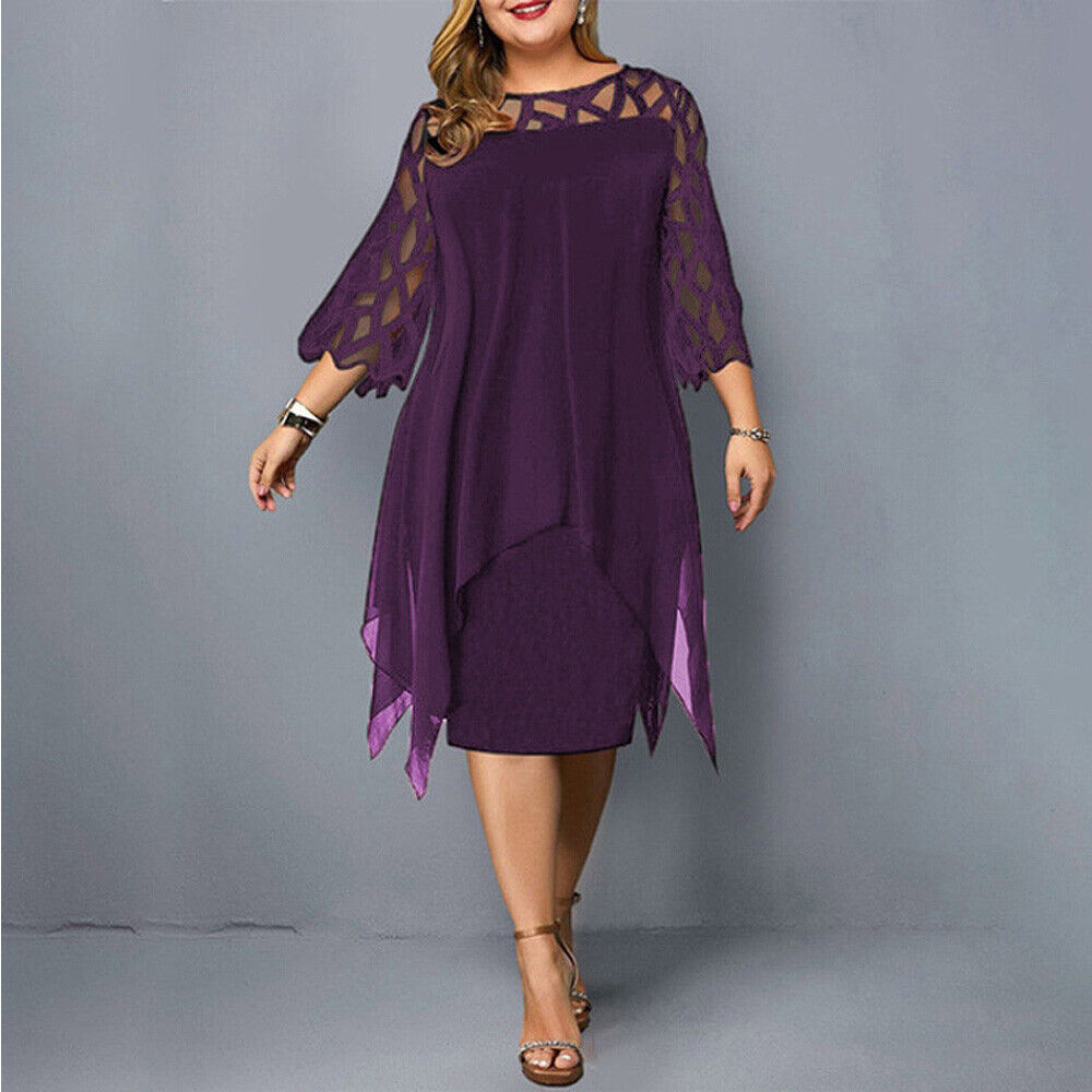 Losvallende elegante damesjurk, midi lengte, comfortabel en perfect voor een stijlvolle zomerlook.