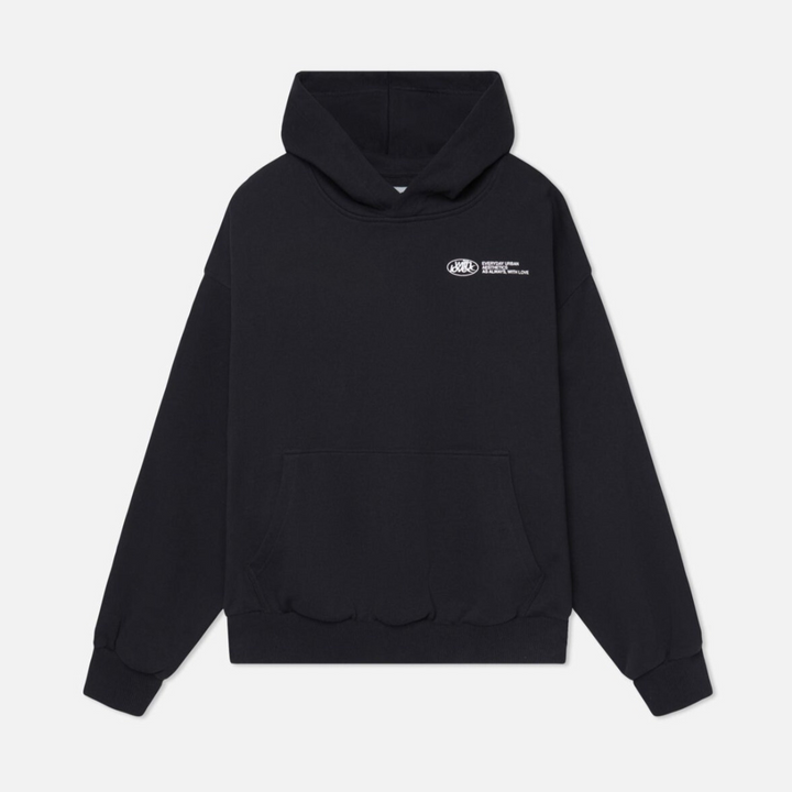 Navy Althéon dames hoodie, essentiële vrouwenkleding voor een stijlvolle en comfortabele look.