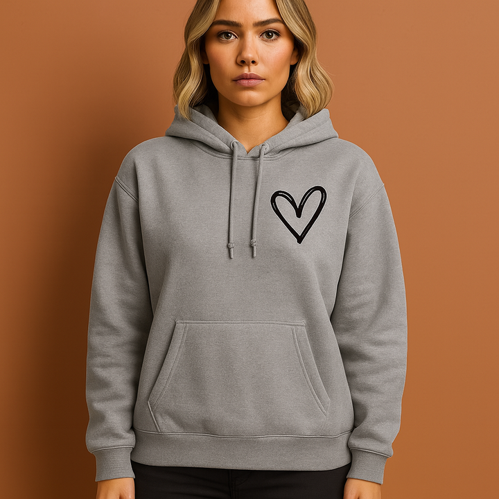 Veelzijdige dames trui met unieke hartprint, een casual en stijlvolle keuze voor elke vrouw.