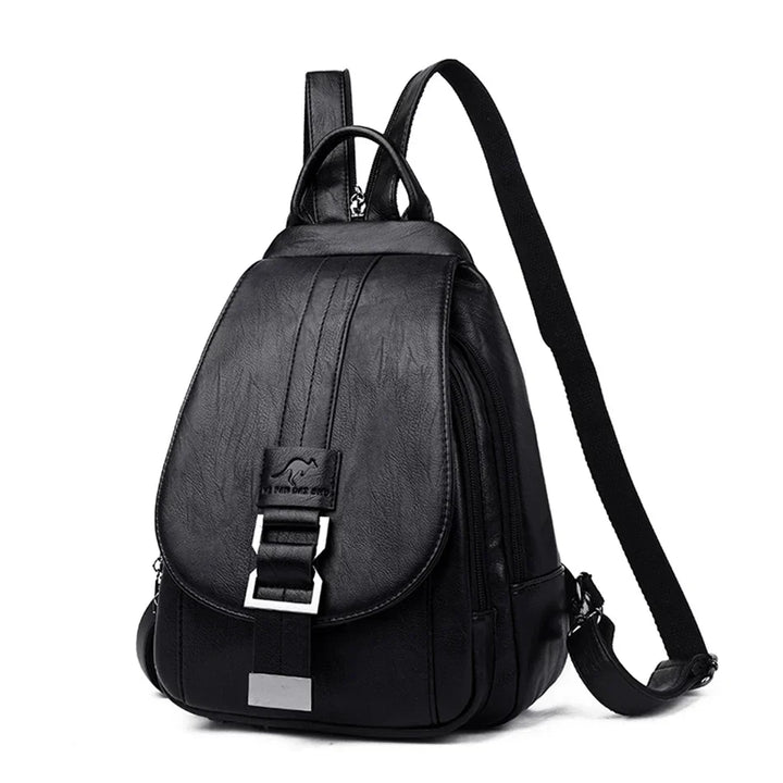 Stijlvolle dames rugzak van kwaliteitsleer. Waterdicht en veilig, een must-have damesaccessoire.
