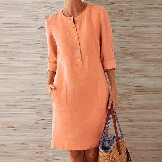 Dames luchtige midi-jurk, tijdloze charme voor de zomer. Elegant en comfortabel, perfect voor elke gelegenheid.