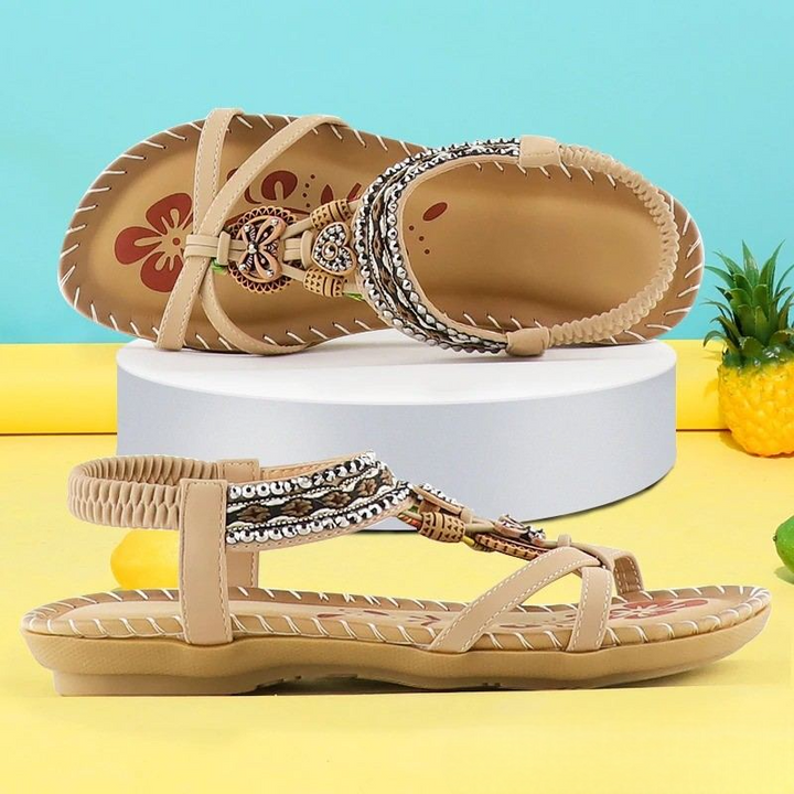 Elegant paar dames sandalen, orthopedisch en slipvrij, voor optimaal zomercomfort en uitstekende steun.