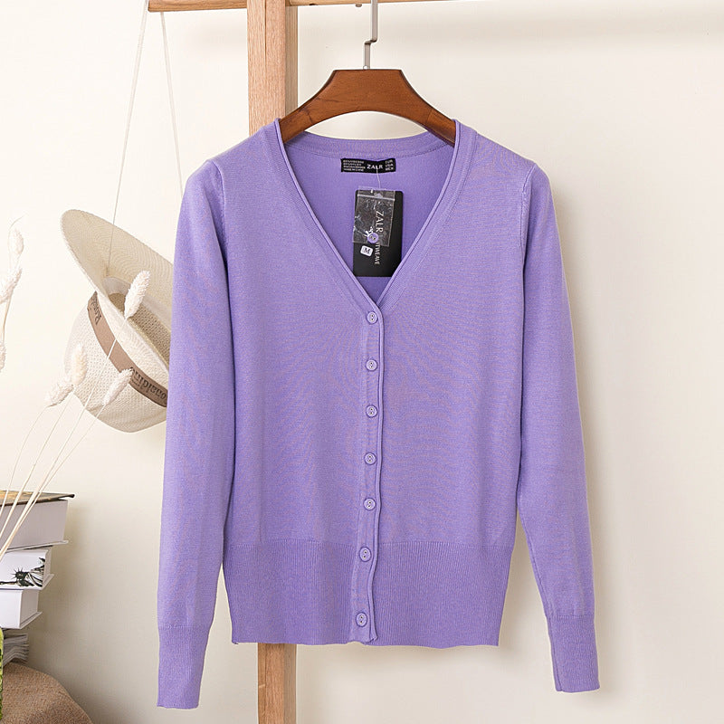 Dames cardigan met lange mouwen in pastel, V-hals en knoopsluiting. Stijlvol en veelzijdig.