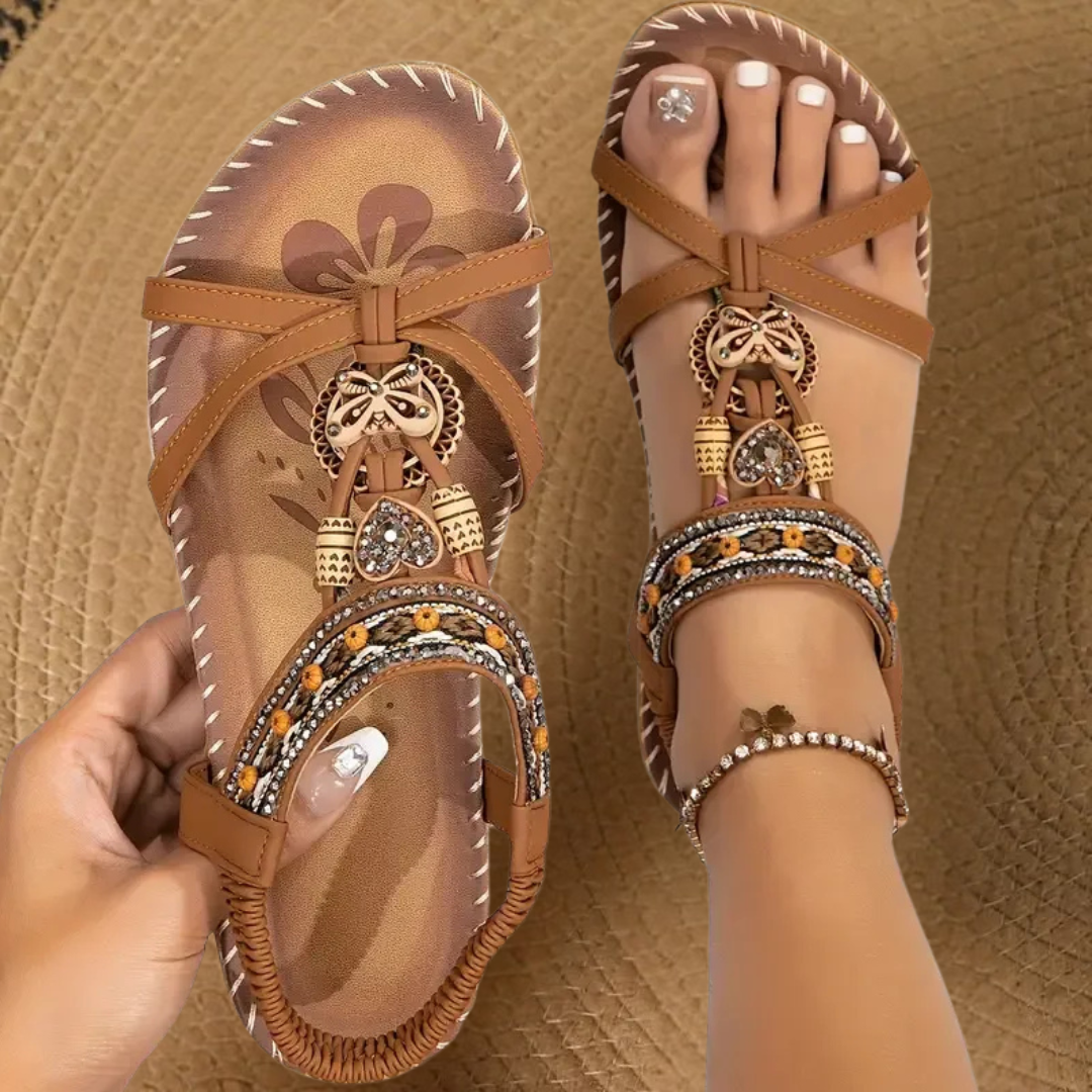 Comfortabele zomer sandalen voor vrouwen met een flexibele, elastische band. Ideaal voor casual gebruik.