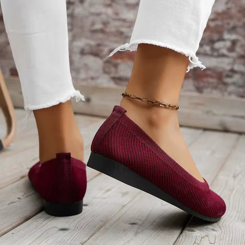 Ademende slip-on ballerina's, comfortabele zomerschoenen voor dames.