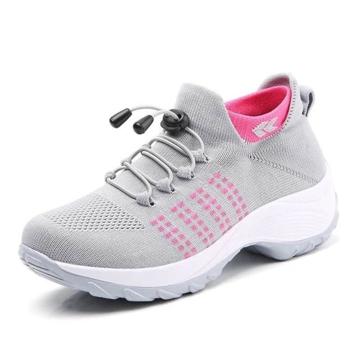 Ademende dames sportschoenen van lichtgewicht materiaal met flexibel sokontwerp, ideaal voor langdurig comfort.