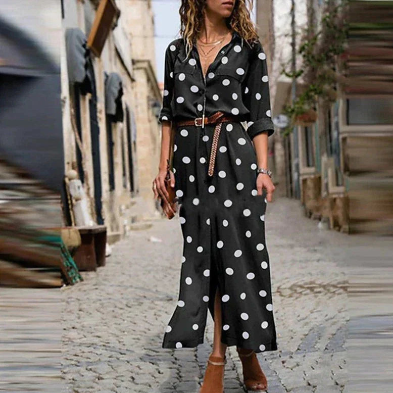 Comfortabele dames stippenjurk, perfect voor dagelijkse kleding. Casual en stijlvolle zomerjurk.