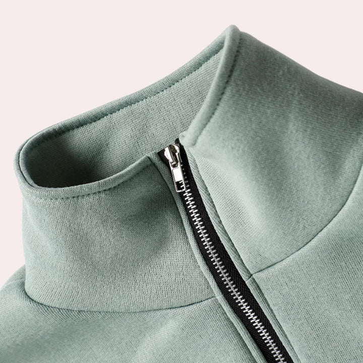 "Dames tweedelig trainingspak: elegante sweater, hoge taille broek, comfortabele pasvorm, ideaal voor casual stijl."