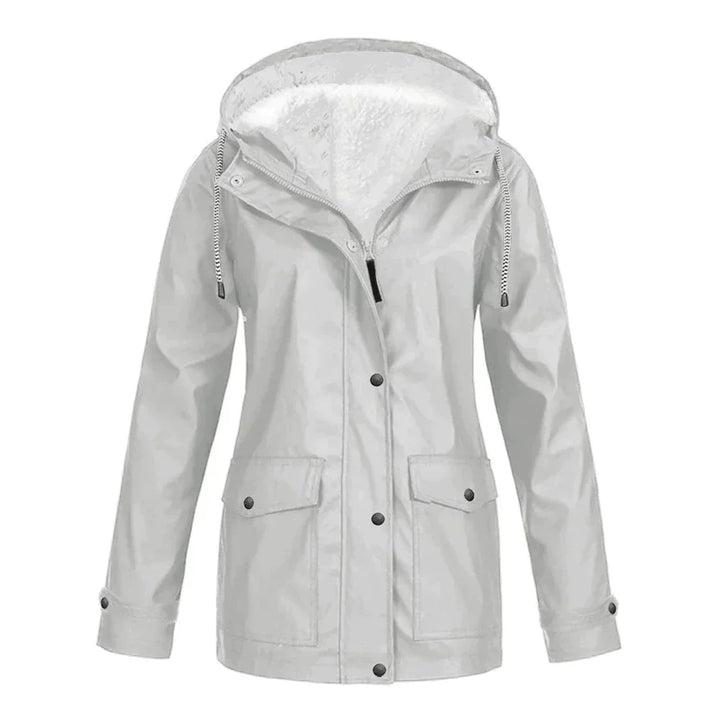Ademende waterdichte dames jas, beschermt tegen wind en regen. Comfortabele outdoor kleding voor elk weer.