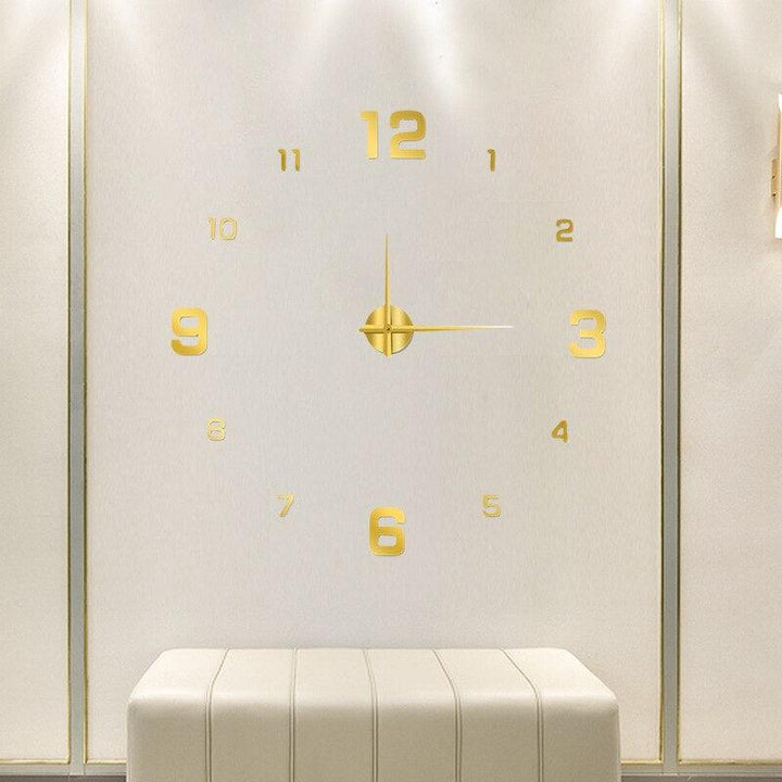 "DIY wandklok met unieke, creatieve ontwerpen in zwart, rood, goud en lichtgevend. Voeg stijl toe aan elke kamer."