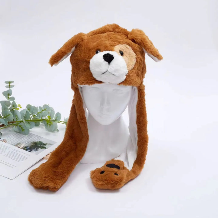 Schattige warme muts van pluche met grappig orenontwerp