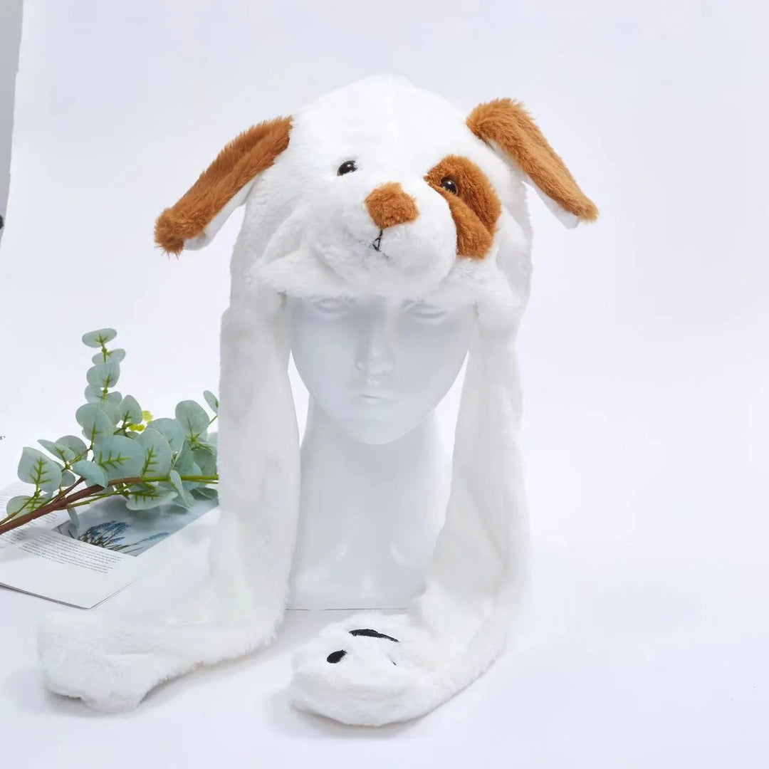 Comfortabele pluche hoed met interactieve opklapbare oren