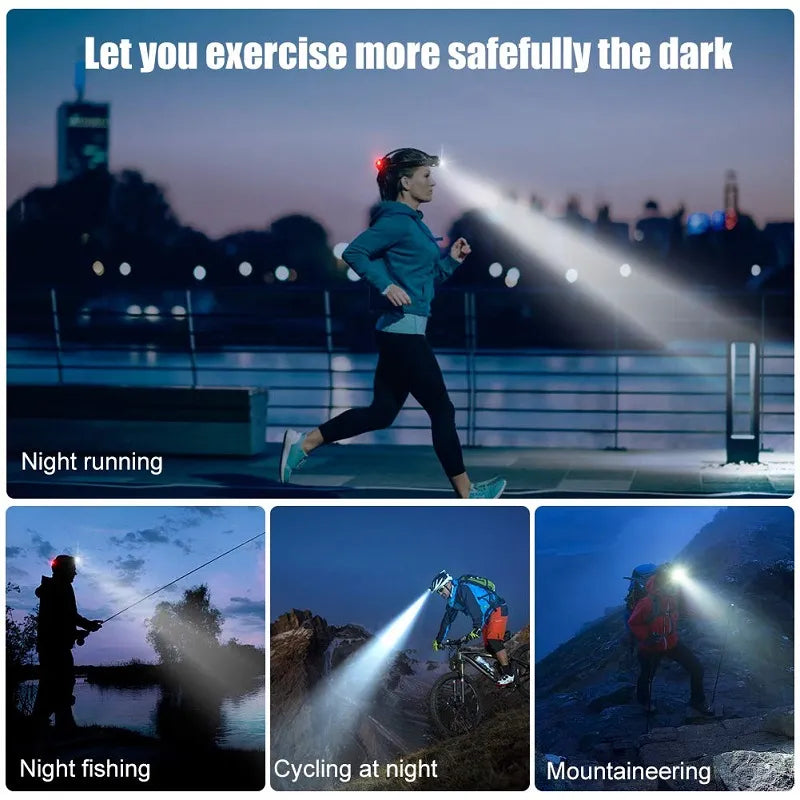 Essentiële led hoofdlamp met oplaadbare accu voor in het noodpakket