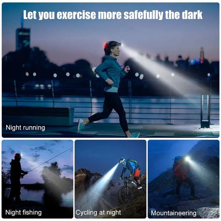 Essentiële led hoofdlamp met oplaadbare accu voor in het noodpakket