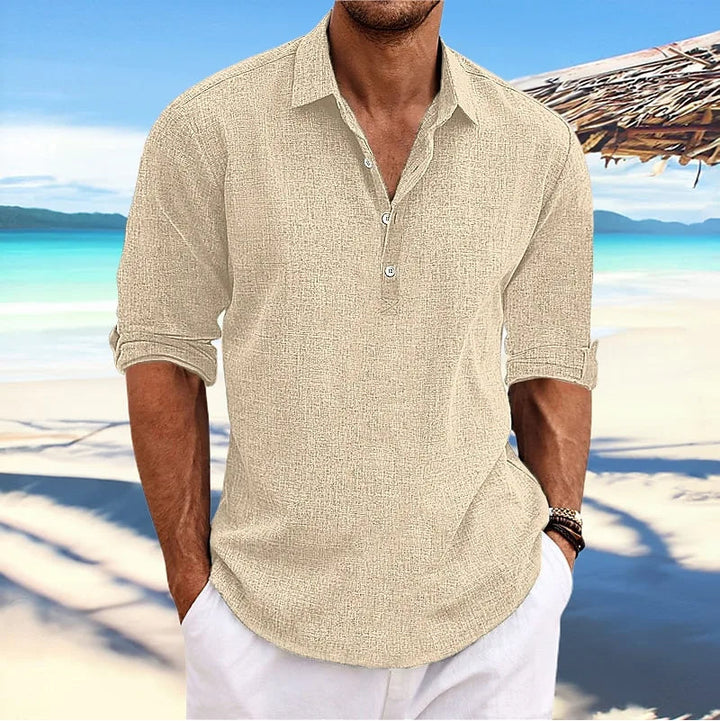 Casual herenshirt met lange mouwen, comfortabele pasvorm en stijlvolle knoopsluiting voor dagelijks gebruik.