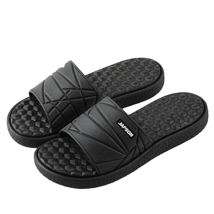 Blauwe casual heren orthopedische slippers, perfect voor een ontspannen en gezonde zomer.