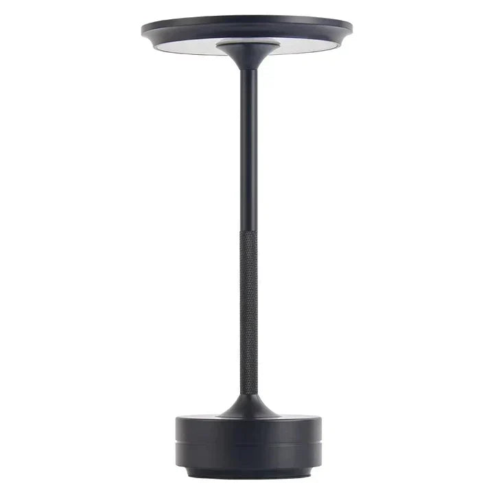 "Draadloze LED tafellamp oplaadbaar en dimbaar, modern design, ideaal voor sfeerverlichting in elke kamer."