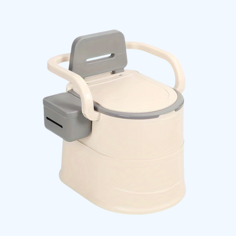 Draagbaar urinaal voor volwassenen, geurresistent en ergonomisch, ideaal voor ouderen en zwangere vrouwen onderweg.