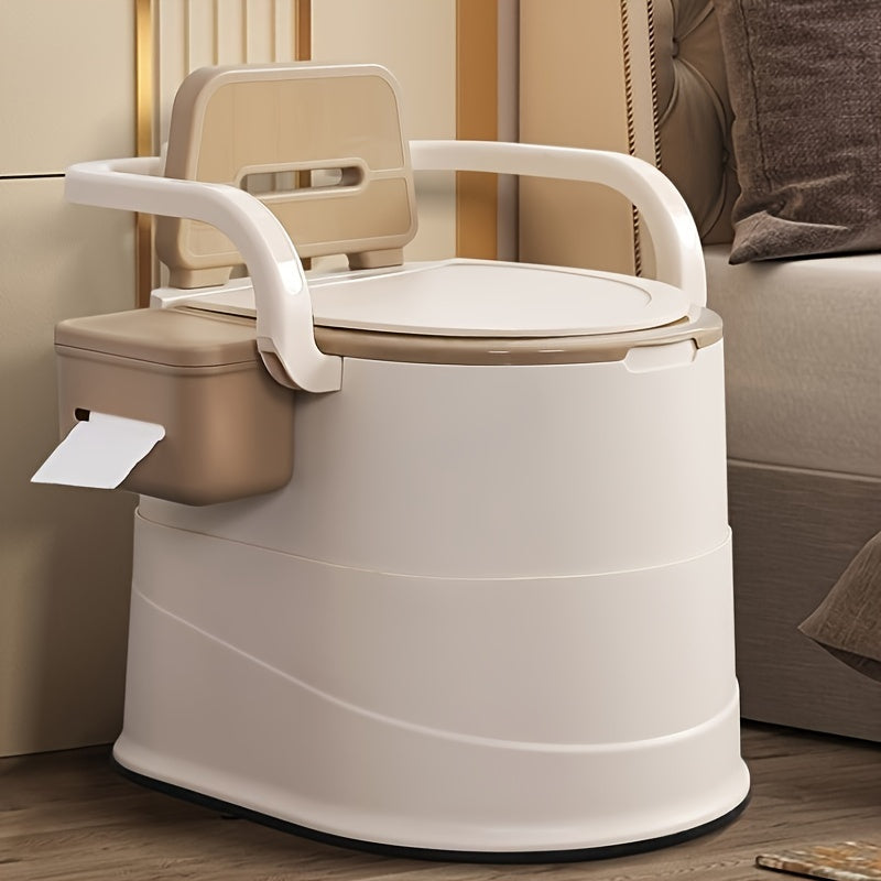 Draagbaar urinaal voor volwassenen, geurresistent en ergonomisch, ideaal voor ouderen en zwangere vrouwen onderweg.