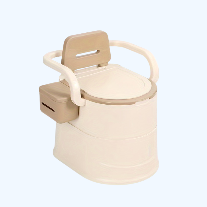 Draagbaar urinaal voor volwassenen, geurresistent en ergonomisch, ideaal voor ouderen en zwangere vrouwen onderweg.
